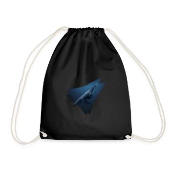 Blue whales - Drawstring Bag - black - Front