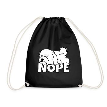 Nope chien maltais - Sac de sport léger - noir - Devant