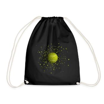 TENNISBALL - Turnbeutel - Schwarz - Vorne