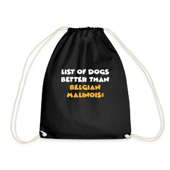 Malinois belge - Sac de sport léger - noir - Devant