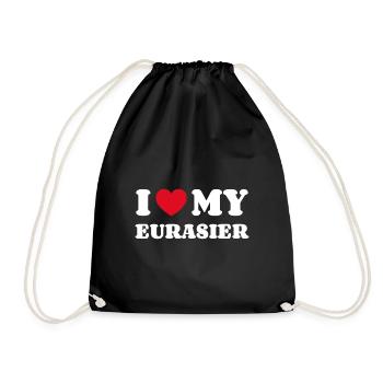 J'aime mon eurasier - Sac de sport léger - noir - Devant