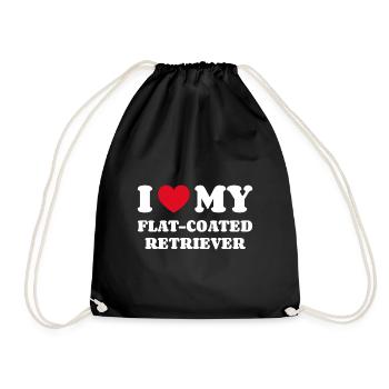 J'aime mes propriétaires de chiens Retriever à poil plat - Sac de sport léger - noir - Devant