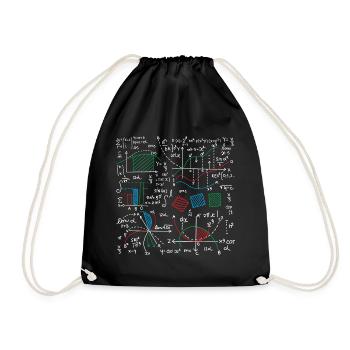 Enthusiast for mathematical formulas - Drawstring Bag - black - Front