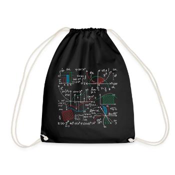 Math equation lover math - Drawstring Bag - black - Front