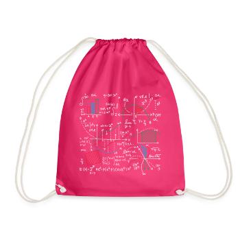 Math equation lover math - Drawstring Bag - fuchsia - Front