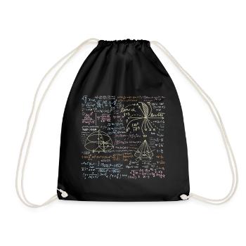 Résolution de problèmes mathématiques drôles - Sac de sport léger - noir - Devant