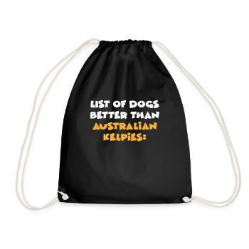 Kelpie australien - Sac de sport léger - noir - Devant