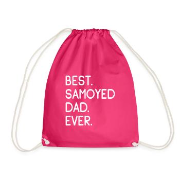 Samojede Samoyed - Drawstring Bag - fuchsia - Front