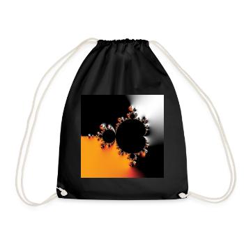 Fractal #43 - Drawstring Bag - black - Front