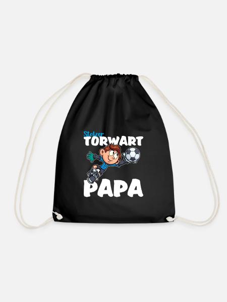 Torwart Papa - Turnbeutel - Schwarz