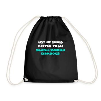 Chiens de ferme dano-suédois - Sac de sport léger - noir - Devant