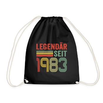 Legendär seit 1983 jahrgang 1983 - Turnbeutel - Schwarz - Vorne