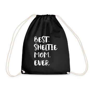 Sheltie Mom - Drawstring Bag - black - Front