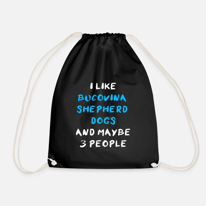 Bucovina Shepherd Dog - Drawstring Bag - black