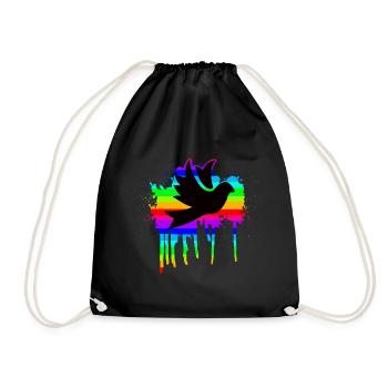 Freedom - Drawstring Bag - black - Front