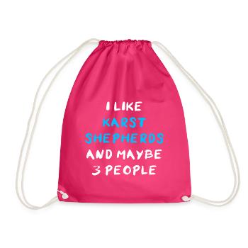 Karst Shepherd - Drawstring Bag - fuchsia - Front