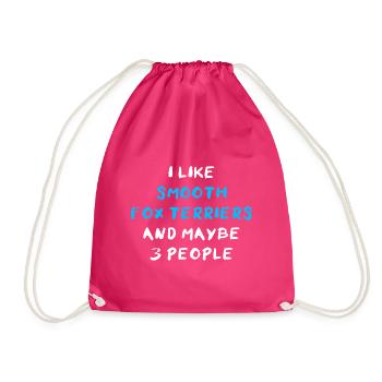 Smooth Fox Terrier - Drawstring Bag - fuchsia - Front