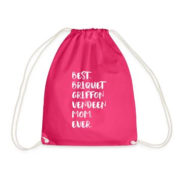 Briquet Griffon Vendeen Mom - Turnbeutel - Fuchsia - Vorne