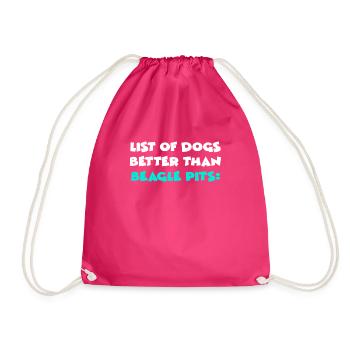 Beagle Pits - Drawstring Bag - fuchsia - Front