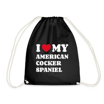 J’adore mon Cocker Américain Spaniel - Sac de sport léger - noir - Devant