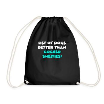 Cocker Shelties - Drawstring Bag - black - Front