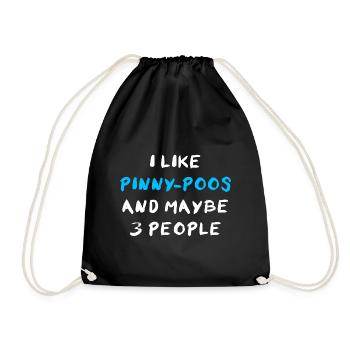 Pinny-Poo - Drawstring Bag - black - Front