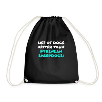 Chiens de berger des Pyrénées - Sac de sport léger - noir - Devant