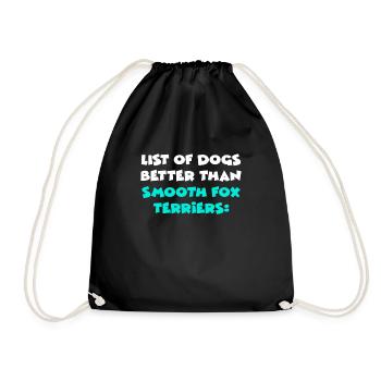 Smooth Fox Terriers - Drawstring Bag - black - Front