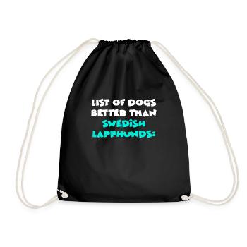Lapphunds suédois - Sac de sport léger - noir - Devant