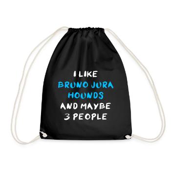 Bruno Jura Hound - Drawstring Bag - black - Front