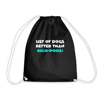 Bich-Poos - Drawstring Bag - black - Front
