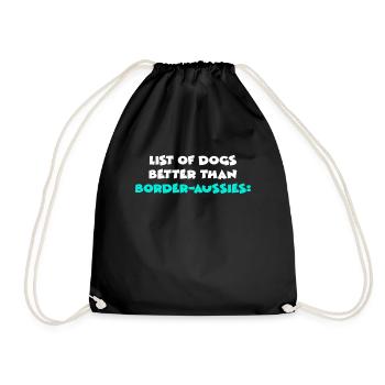 Border-Aussies - Drawstring Bag - black - Front