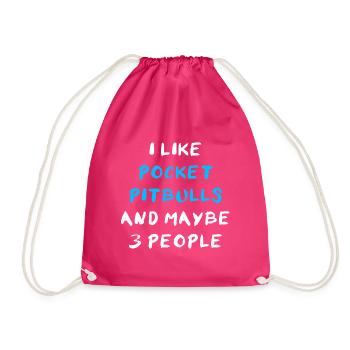 Pocket Pitbull - Turnbeutel - Fuchsia - Vorne