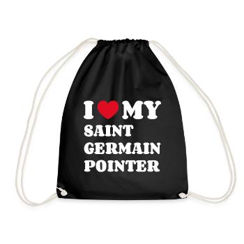 I Love My Saint Germain Pointer - Turnbeutel - Schwarz - Vorne