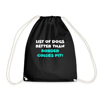 Border Collie Pits - Turnbeutel - Schwarz - Vorne
