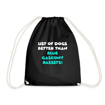 Blue Gascony Bassets - Drawstring Bag - black - Front
