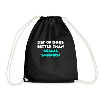 Beagle Shelties - Drawstring Bag - black - Front