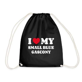I Love My Small Blue Gascony - Turnbeutel - Schwarz - Vorne