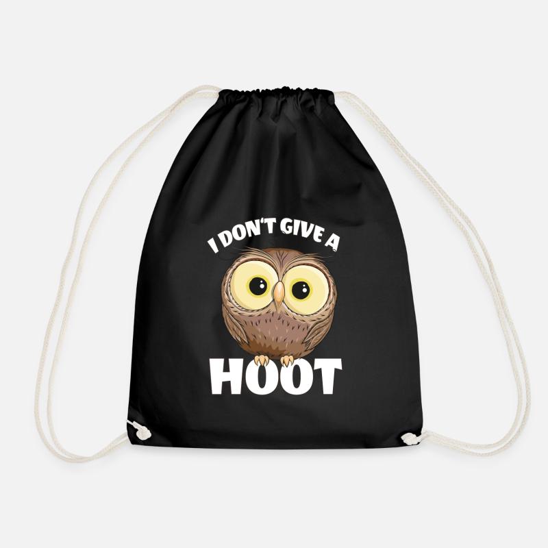 I Don't Give A Hoot Süße Glotzende Eule Glotzaugen - Turnbeutel - Schwarz