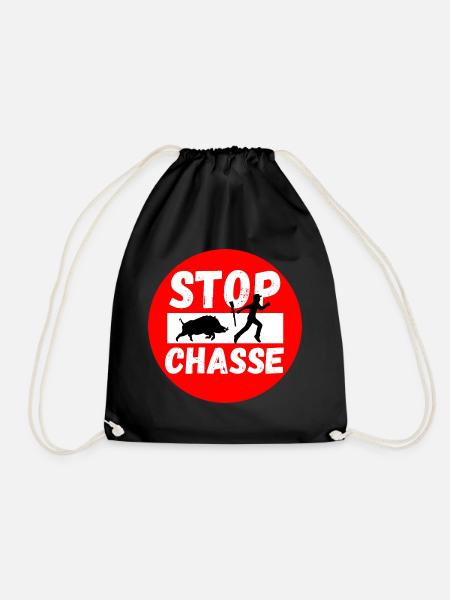 STOP Chasse - Sac de sport léger - noir