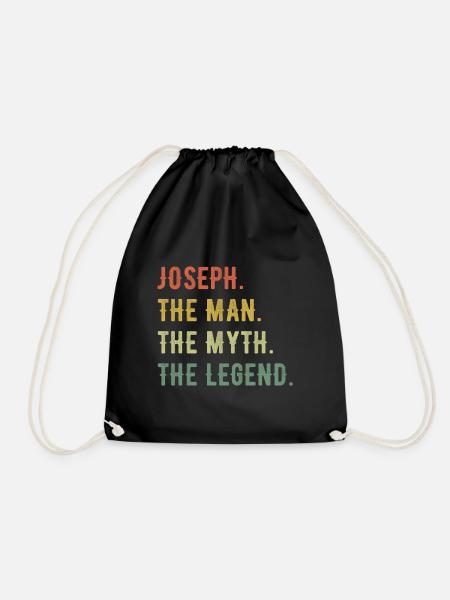 Joseph First Name The Man The Myth The Legend - Drawstring Bag - black