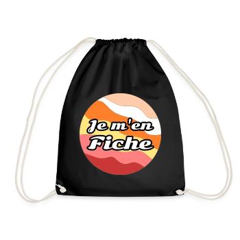 Je m'en fiche - Sac de sport léger - noir - Devant