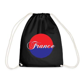 Frankreich - Turnbeutel - Schwarz - Vorne