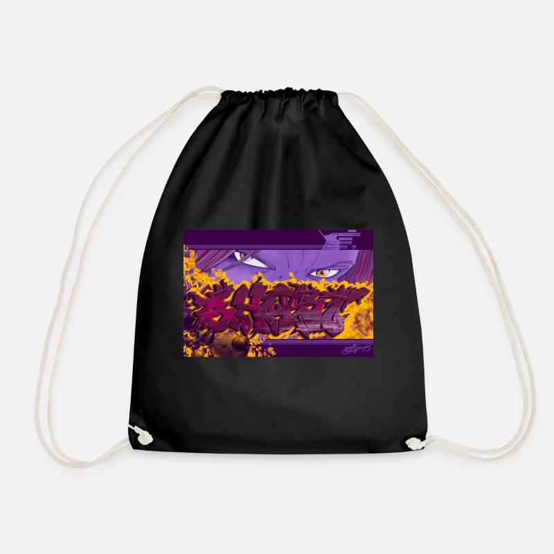 Ghost - Drawstring Bag - black