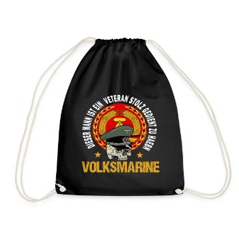 Volksmarine Veteran - Turnbeutel - Schwarz - Vorne