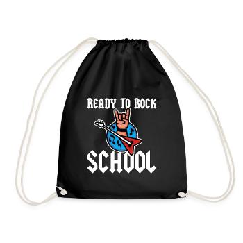 Heavy Metal Einschulung Gitarre Schulstart Rockig - Sac de sport léger - noir - Devant