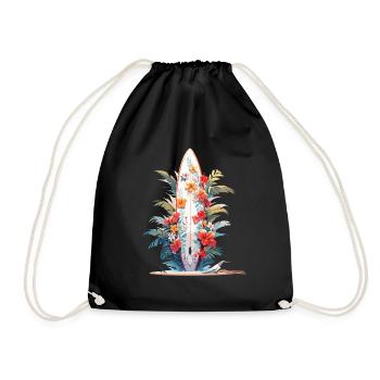 mikakujumi wakeboard with flowers - Turnbeutel - Schwarz - Vorne
