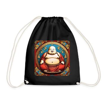 Dicker süßer Buddha - Turnbeutel - Schwarz - Vorne