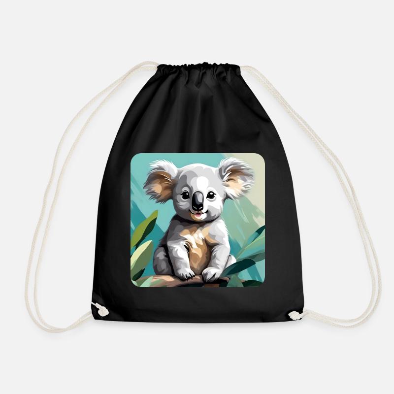 Niedlicher Koala Bär - Turnbeutel - Schwarz