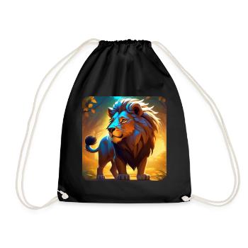 Proud Lion - Drawstring Bag - black - Front